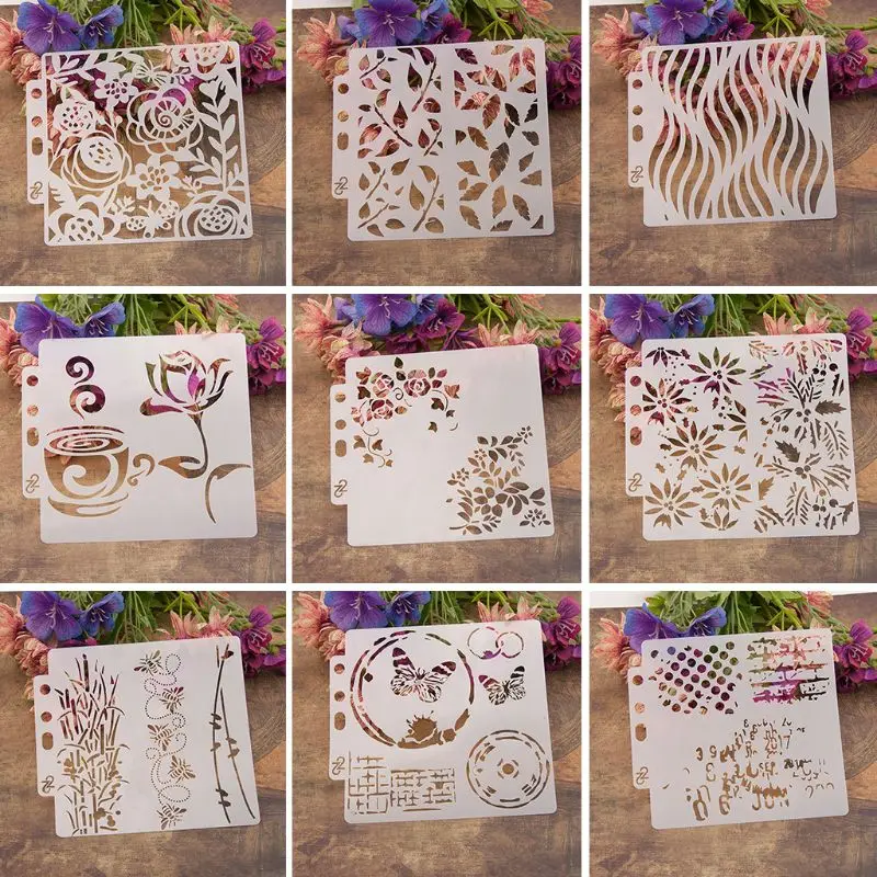 Stickers Scrapbooking Supplies Embossing Stamps Flower Stencils Template Painting Scrapbooking Embossing Stamping Album Card DIY