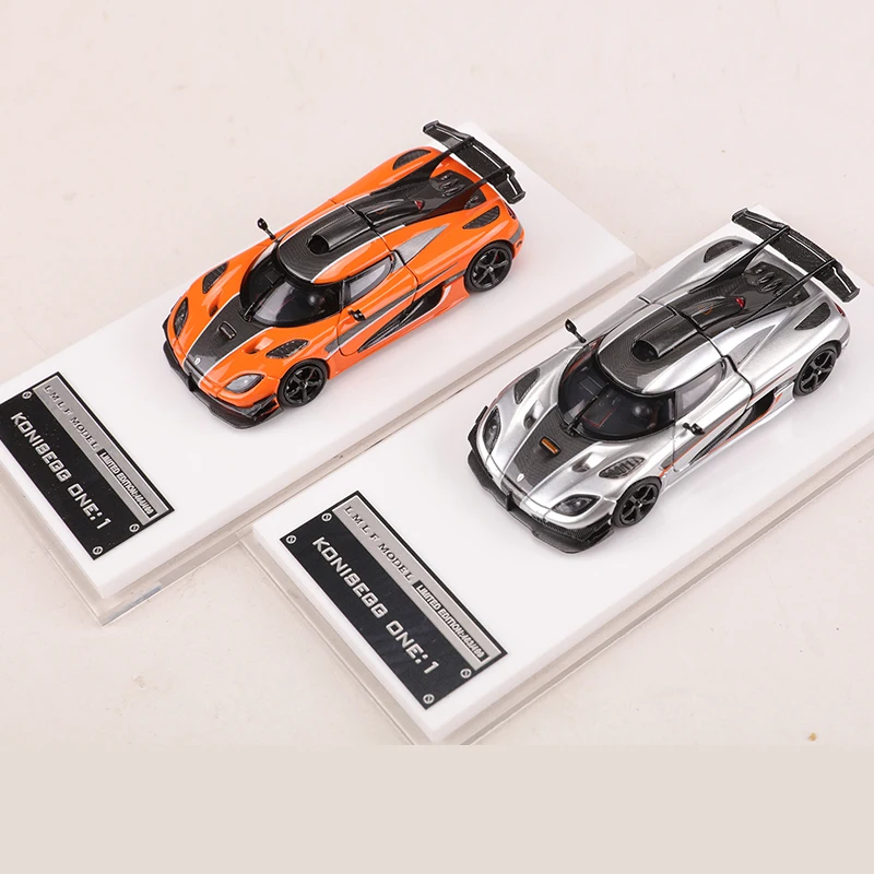 

LMLF 1:64 Koenigsegg один: 1 Черная/белая панда литая модель автомобиля ограниченный выпуск 499