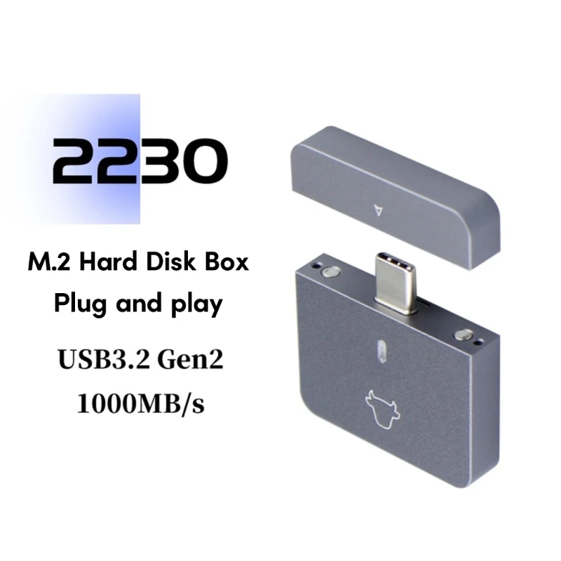 NVMe 2230 SSD Enclosure USB C USB3.2 Adapter with UASP 10Gbps for 2230 D5QC hdd enclosure