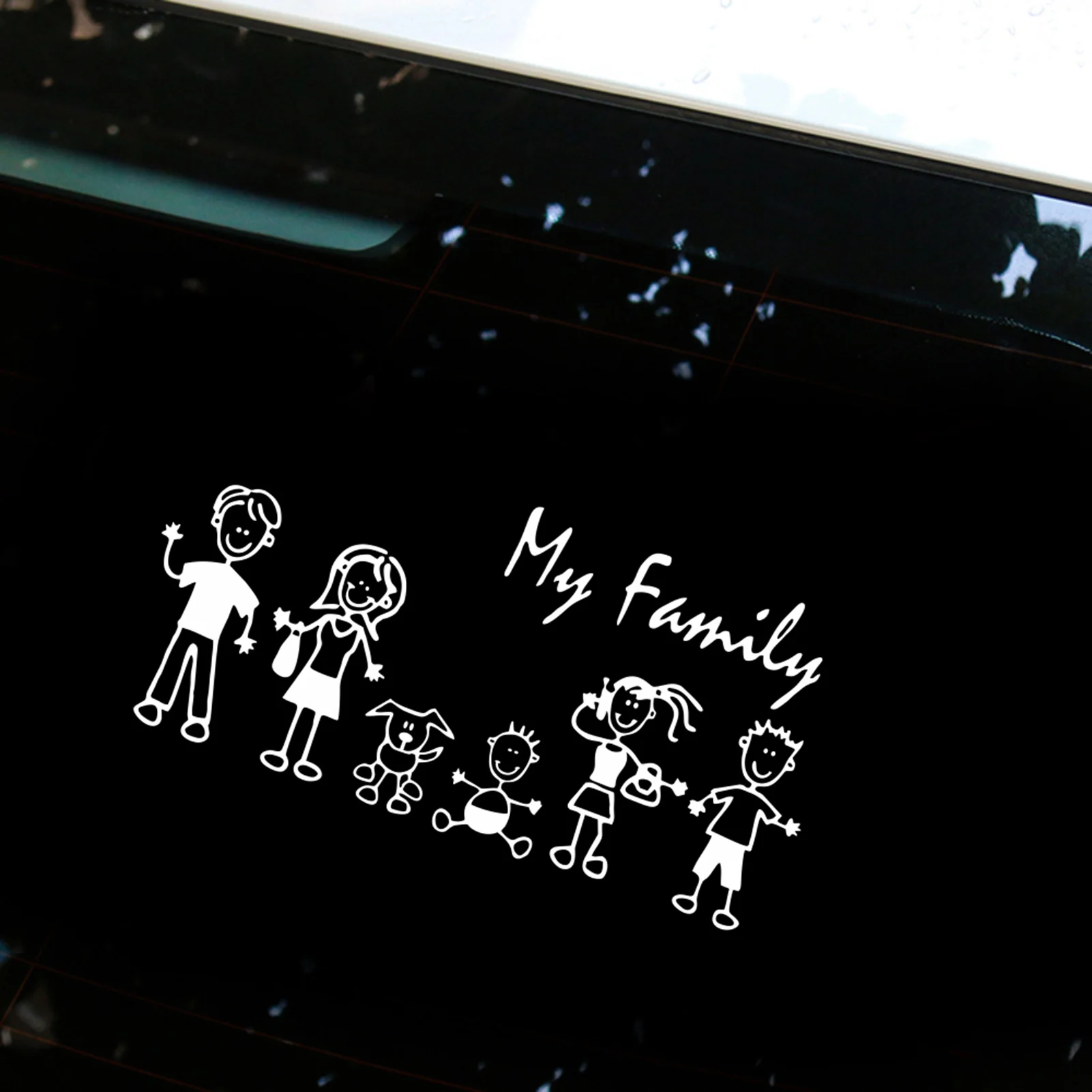 Aile araba çıkartmaları çıkartmalar sopa şekil aile çıkartması sopa şekil  aile araba Sticker çıkartma benim aile araba Sticker araba Windows için -  AliExpress