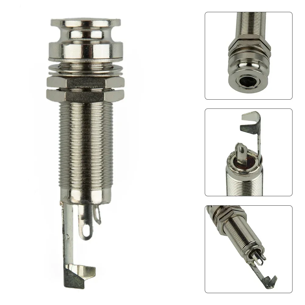 2023 일렉트릭 기타베이스 엔드 핀 잭 출력 잭용 스레드 실린더 출력 스트랩 엔드 핀 6.35mm 스테레오 1/4 인치 소켓 플러그