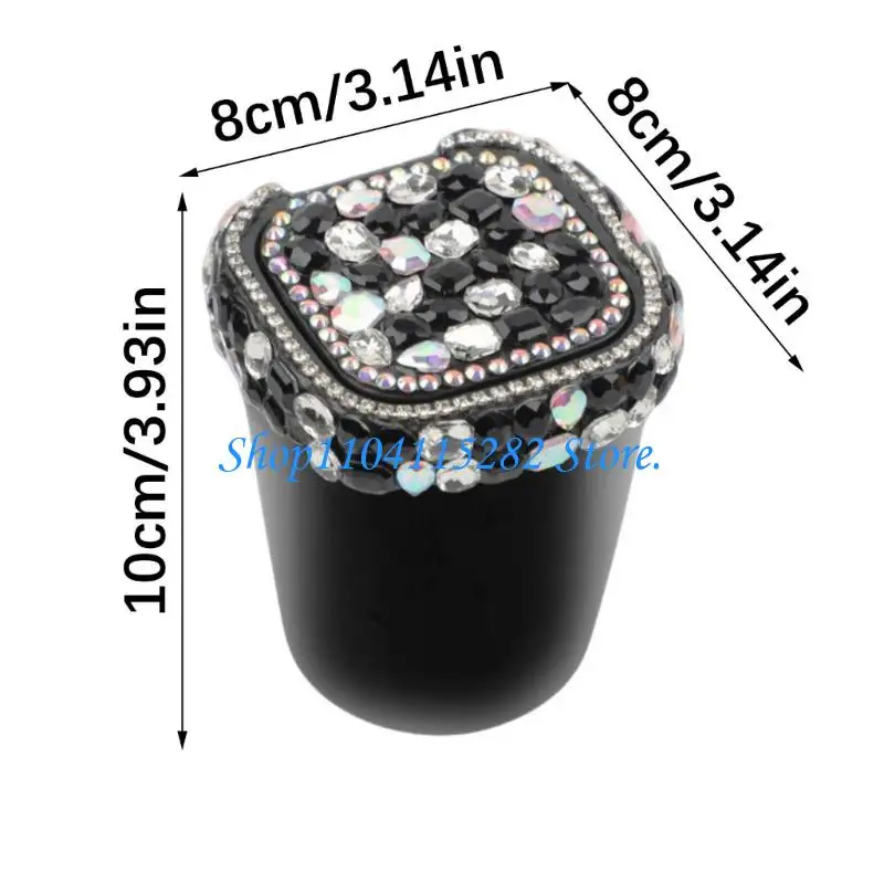 파란 LED 빛과 모조 다이아몬드 악센트를 가진 차 대쉬보드 재떨이 콘테이너