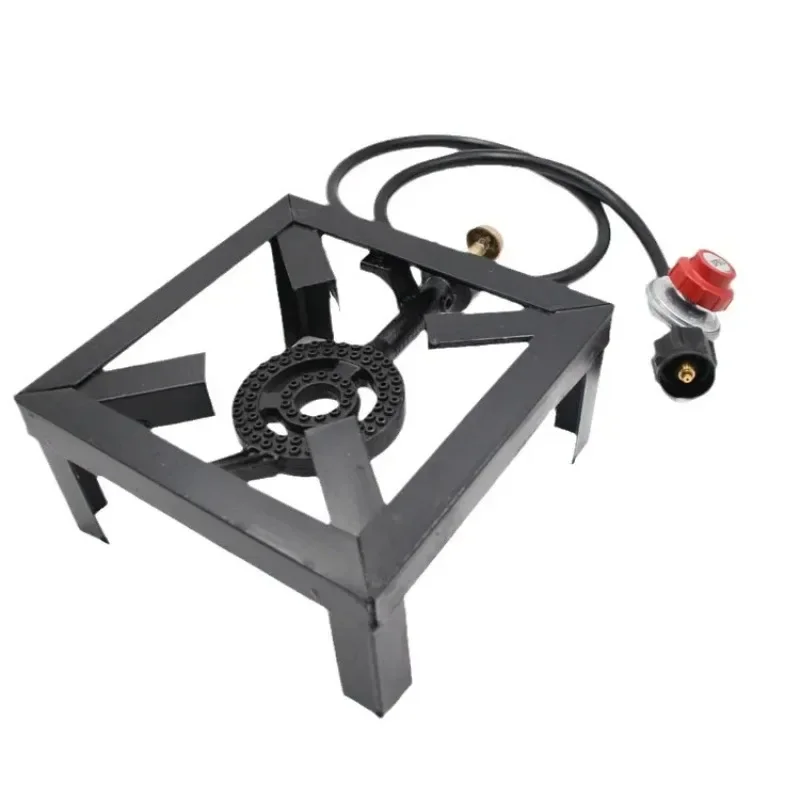8KW Gas Boiling Ring Cast Iron Burner Large LPG Stove Outdoor Cooker Iron Frame Portable Fire Control Stove Camp Supply 4