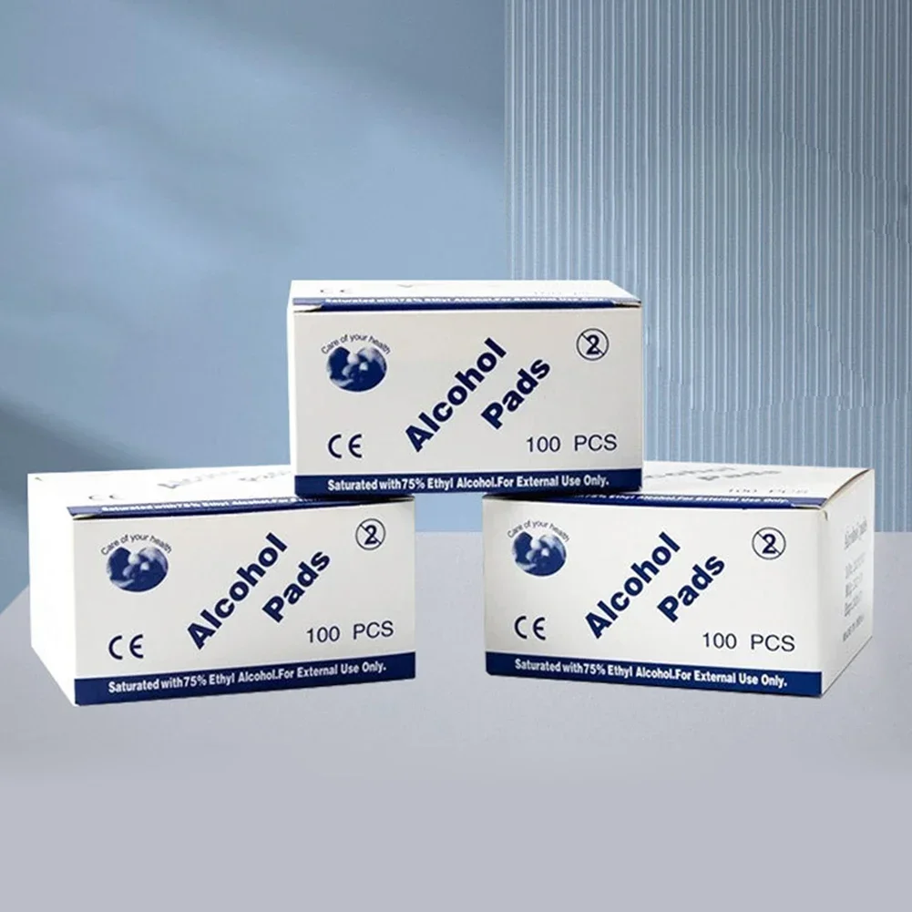 10/100Pcs Disposable Alcohol Disinfection Pads | Car Detailing & Multi-Purpose Cleaning | For Phone/Screen/Glasses