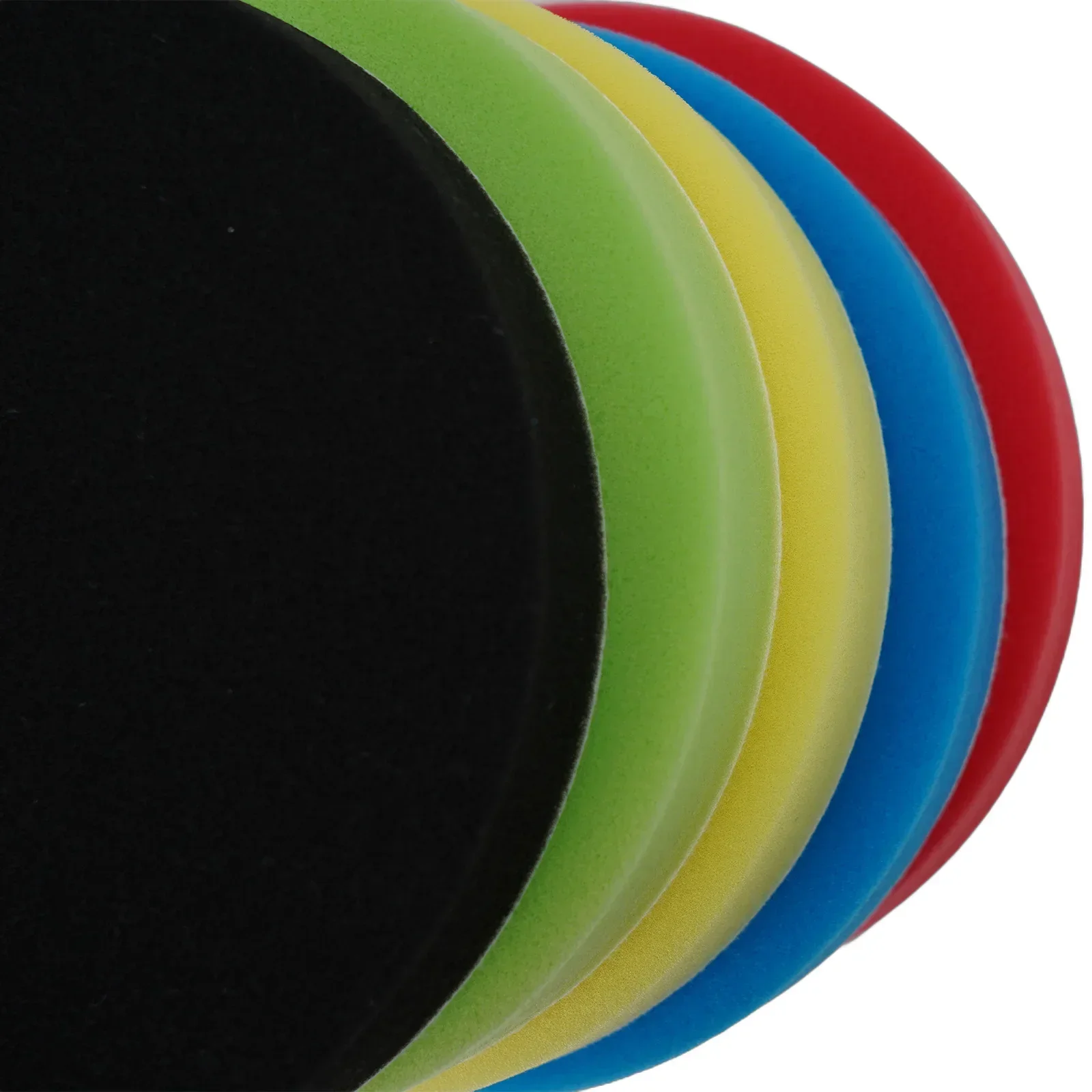 Car Auto Round Flat Polishing Pads Buffing Sponge Tools Kit Detailing Finishing Adapter 5pcs Accessories 7 Inches
