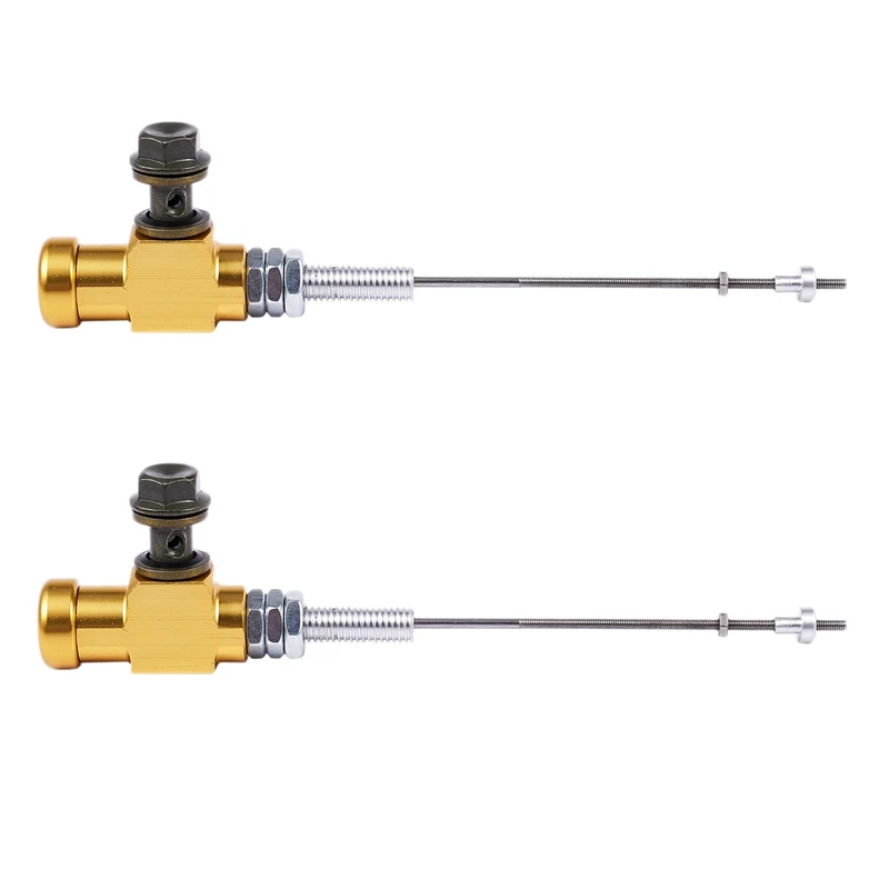 

2X Motorcycle Hydraulic Clutch Master Cylinder Rod Brake Pump M10X1.25Mm Aluminum Gold