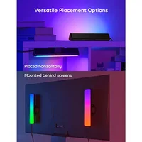 Smart LED Light Bars, Work with Alexa and Google Assistant, RGBICWW WiFi TV Backlights with Scene and Music Modes for Gaming, P 6