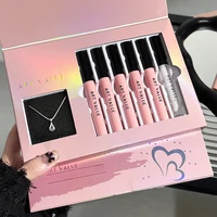 6Pcs/Box Matte Lipstick Set Lips Makeup Velvet Nude Lip Gloss Mirror Lip Glaze Foggy Tint Moisturizing Cosmetic Makeup For Girls 1