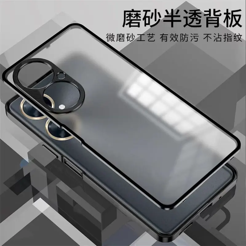 Oneplus Nord CE 3 Lite CPH2467 CPH2465 Case Metal Bumper with Clear Glass Hard Cover Phone Case for Oneplus Nord CE3 Lite 5G