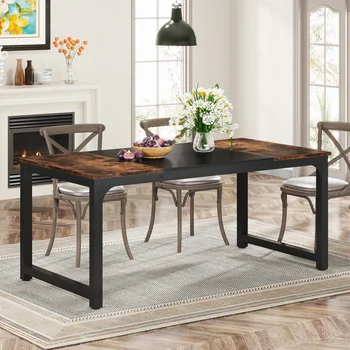 Industrial Rectangular Dining Table for 6–8 1