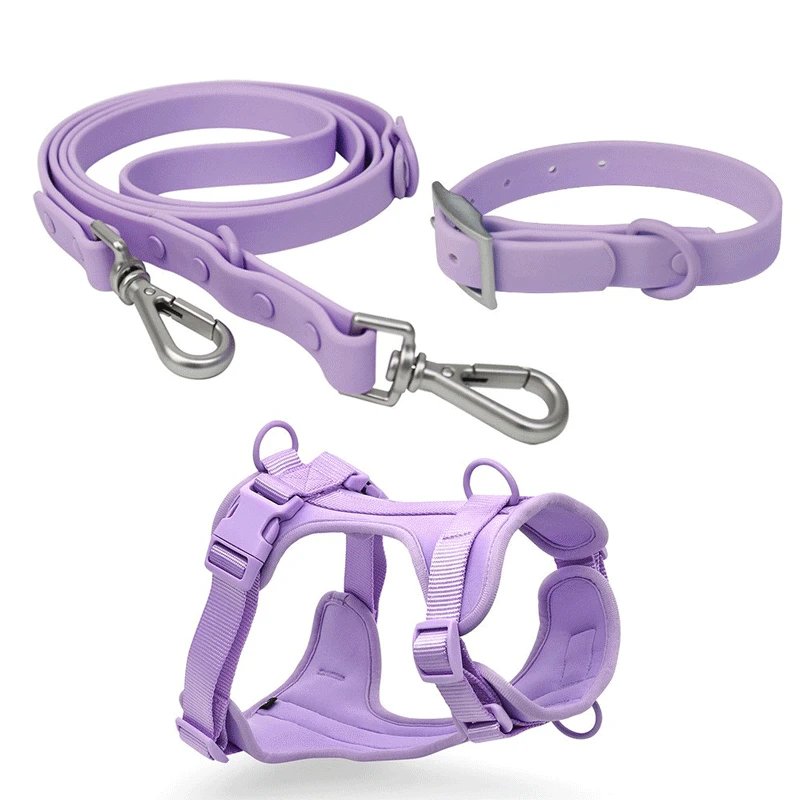 Pvc Dog Leash And Collar Pet Lead Leash Strong Heavy Duty Waterproof