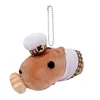 Chef Kapibarasan Capybara Plush Keychain Cute Kawaii Keychains Key Chain Keyring Drawstring Toy Small Gift 1