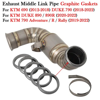 For KTM 690 DUKE 790 890 890R Adventure R Rally 2012 - 2022 Motorcycle Exhaust Muffler Moto Escape Pipe Graphite Gaskets O-Ring