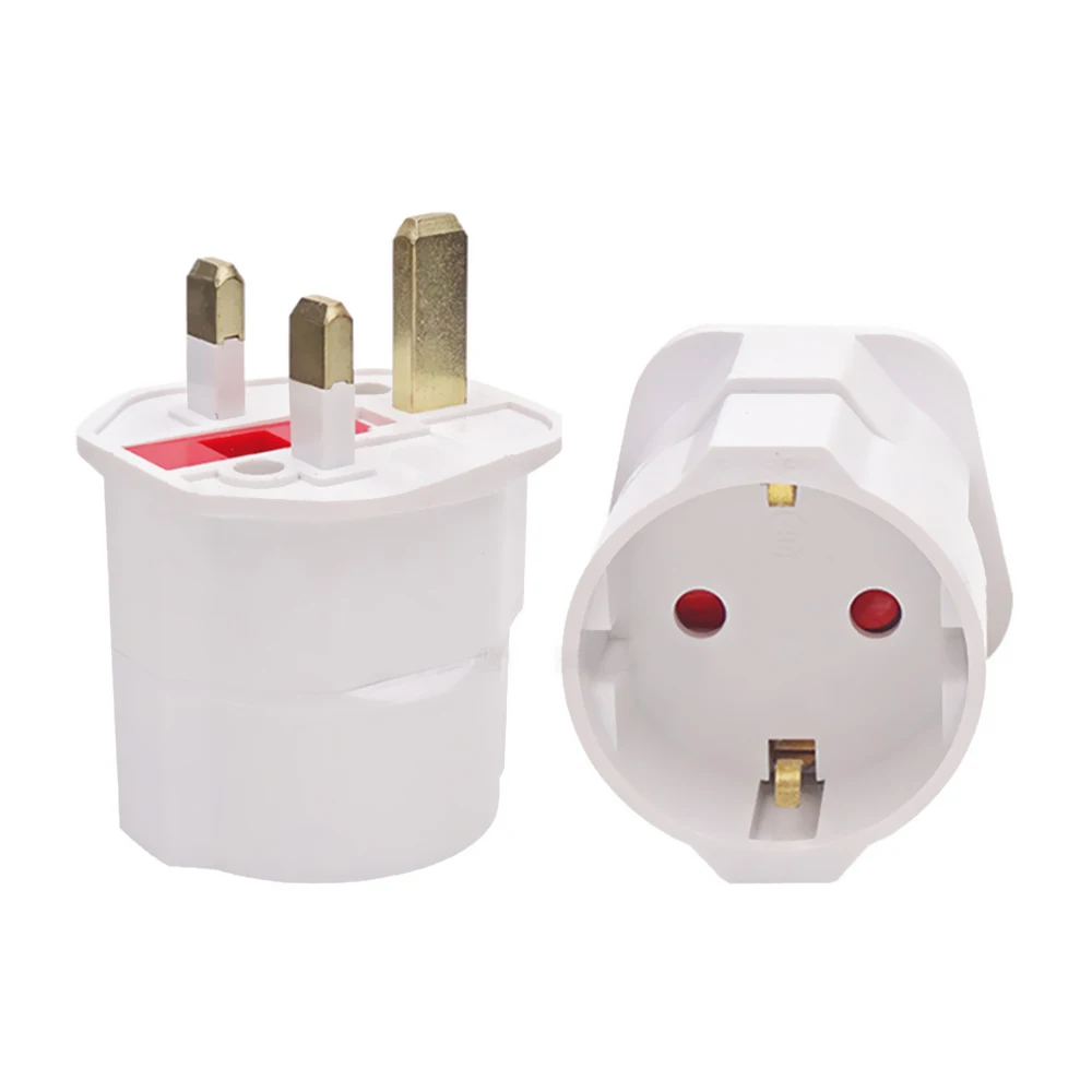 EU Euro 2 Pin to UK 3 Pin Plug AC Universal Adapter Travel Converter