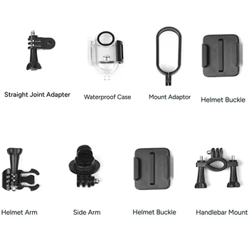 Kit di accessori per action camera di accessorio H88 Fibbia a sgancio rapido Supporti per treppiede Adesivo Casco da guida per ciclismo Impermeabile