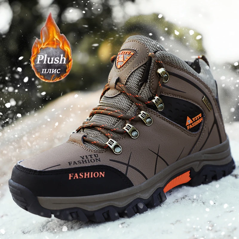 Light Warm Antislip Leather Boots - Premium Winter Trekking Footwear