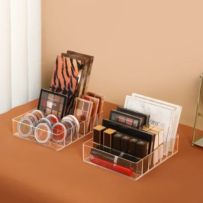 7 Layers Eyeshadow Palette Plastic Storage Box Cosmetics Organizer Lipstick Rack Transparent Makeup Organiser Lip Gloss Drawer 2