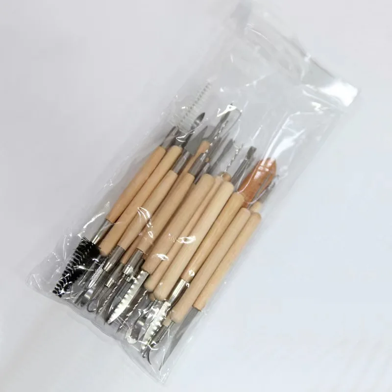 22pcs Clay Sculpting Tools Kit Clay Modelling Tools Wooden Polymer Clay  Tools Rubber Pottery Tools