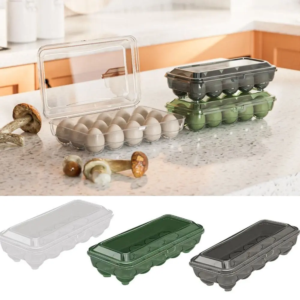 Egg Box 10/15 Grids Egg Holder Container for Outdoor Camping Picnic Eggs Box Case Anti-fall Storage Kitchen Organizer