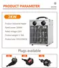 2KW Industrial Heating Fan Adjustable Temperature Control Air Warmer Hot Wind Blower Farm Greenhouse Heater Commercial Household 5