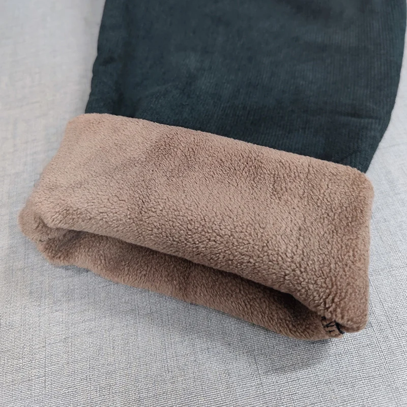 Fleecing Elastic Waist Pencil Pants Solid Casual Warm Long Pant Winter Women's Clothing Promotion Trouser Office Lady Simple New