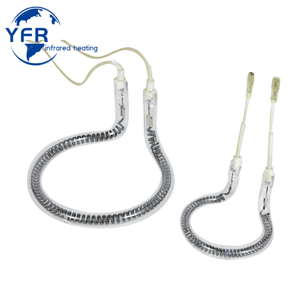 IR Emitter Carbon Electric Heating Element Quartz Heater Tube Halogen Bulb Infrared Light Replacement Infrared Lamp for Pet Blow