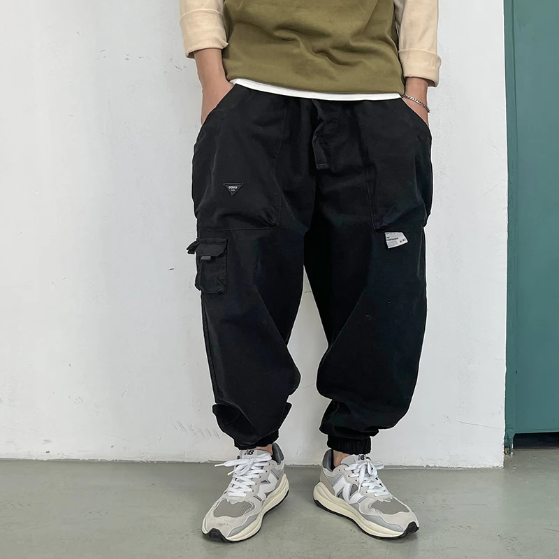 BM Japanese Streetwear Multi-Pocket Casual Harem Pants For Men Clothing Harajuku Jogging Pants Korean Hip Hop Cargo Trousers Casual Pants Sports Pants Casual Sports Pants