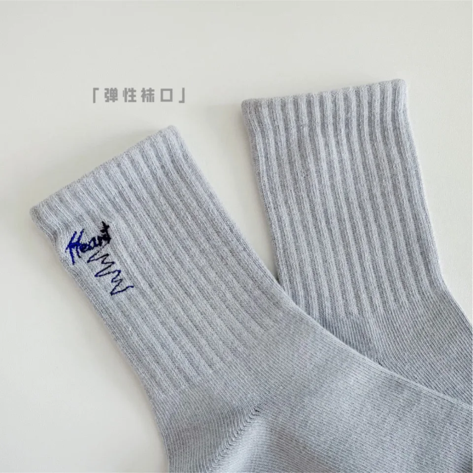 autumn and winter children's socks baby cotton embroidered boys and girls casual sports socks medium tube 11 Sba76f270badb4378b9e7ac030b024866i