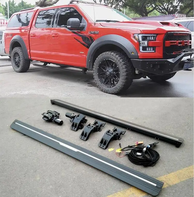 

High Quality For Ford F150 2010-2023 Electric Motor Pedal Running Board Side Step Bar Nerf