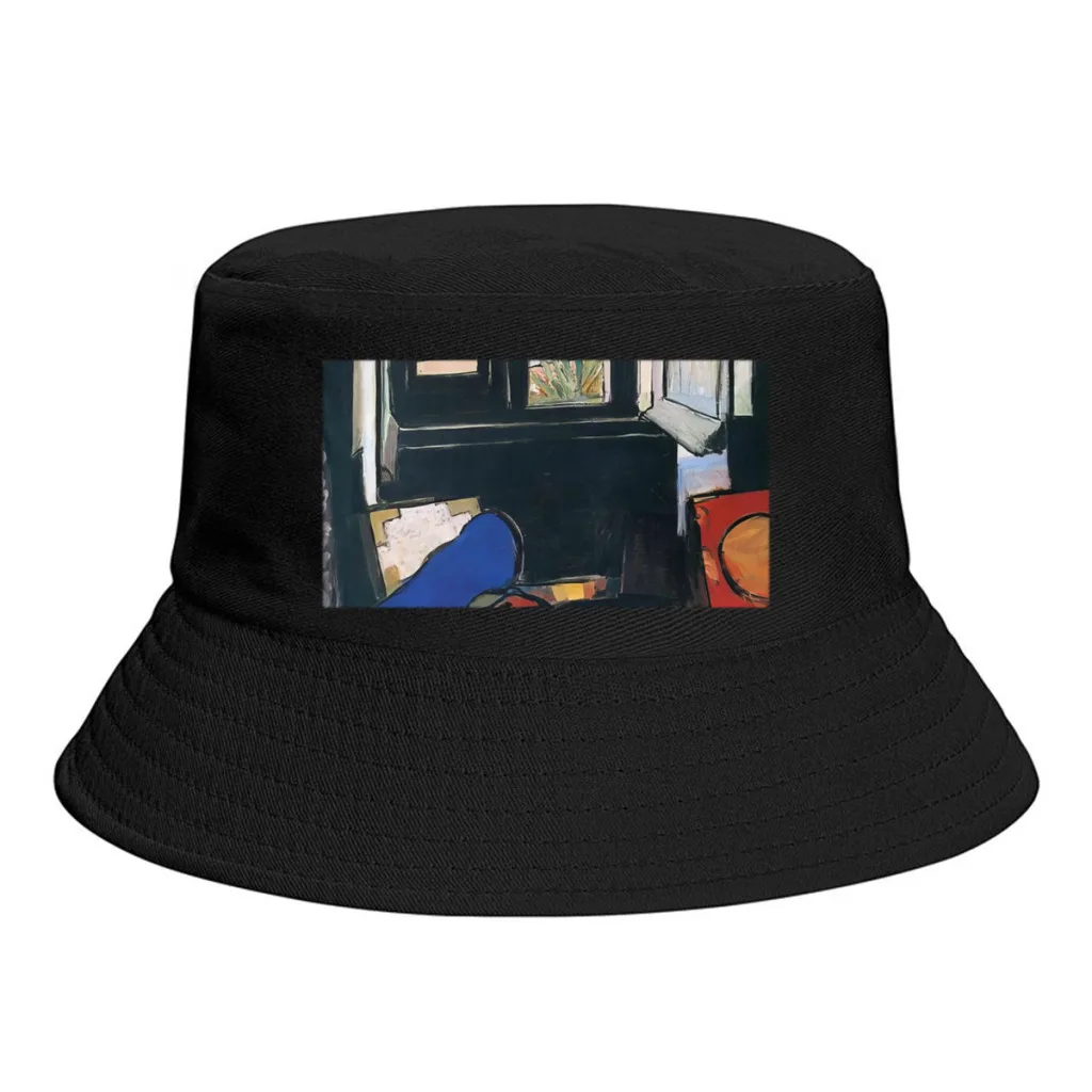 

Summer Sun Hat Reversible Twill Fabric for Men Women Interior Henri Matisse Cotton Beach Travel Outdoor Fisherman Hat