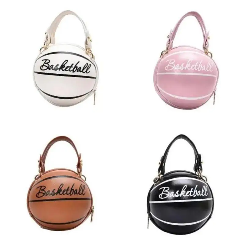 1 Pcs New Handbag Stylish Women's Chain Bag Personalized Basketball Ball Bag Brown Shoulder Crossbody Bag