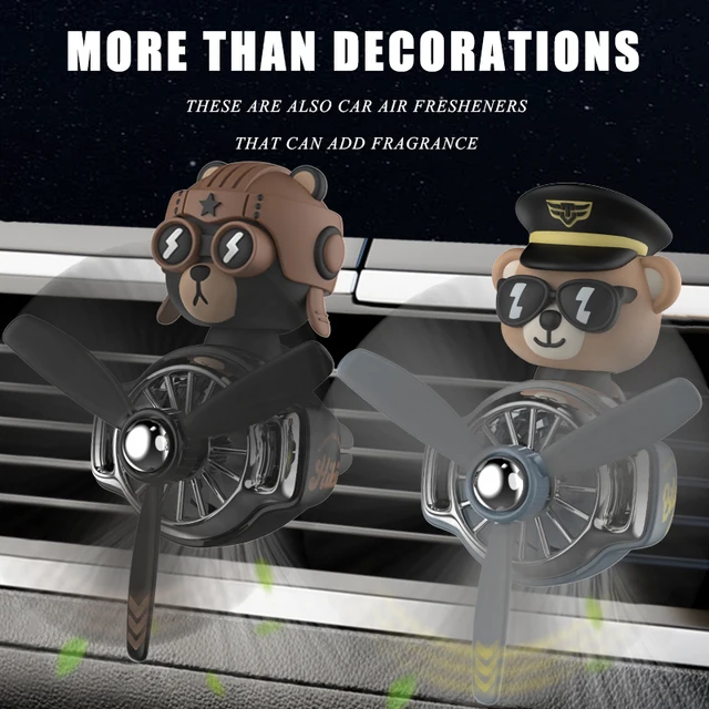 Étiquettes de parfum sans odeur pour hommes, bricolage, ornement, avion, pilote, ours, voiture, accessoires de décoration, clip d'arôme, diffuseur de parfum 4