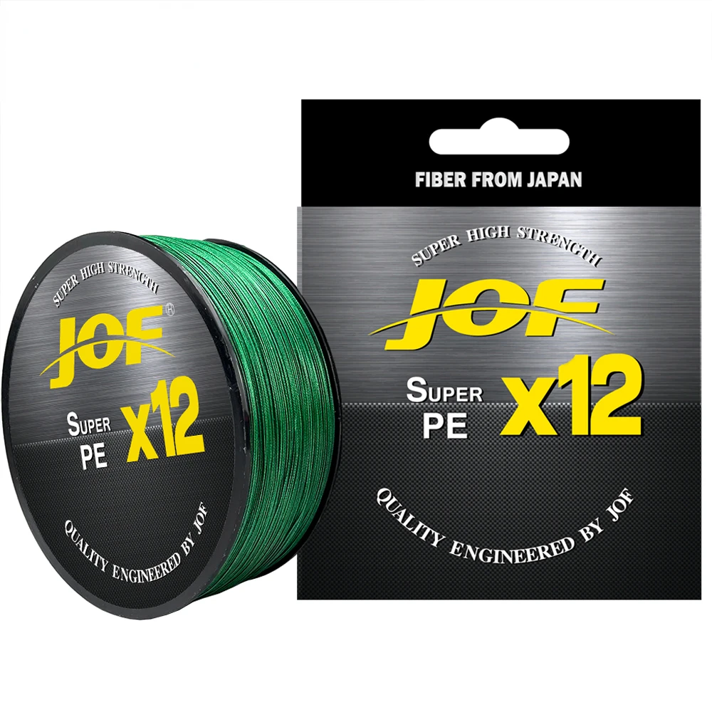 

0.6#-8.0# High Strength 12 Strands JOF PE Fishing Line 100M Braided Super Strong Multifilament Smooth Lure Wire 0.12mm-0.40mm