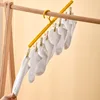 8Pegs Plastic Clothes Drying Hanger Windproof Clothing Rack 8 Clips Sock Laundry Airer Hanger Underwear Socks Holder 3