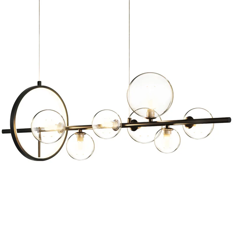 Nordic Designer Bubble Ball Dining Table Chandelier for Restaurant Living Room Bar Creative Personality Glass Lighting Fixtures led chandelier ceiling chandelier