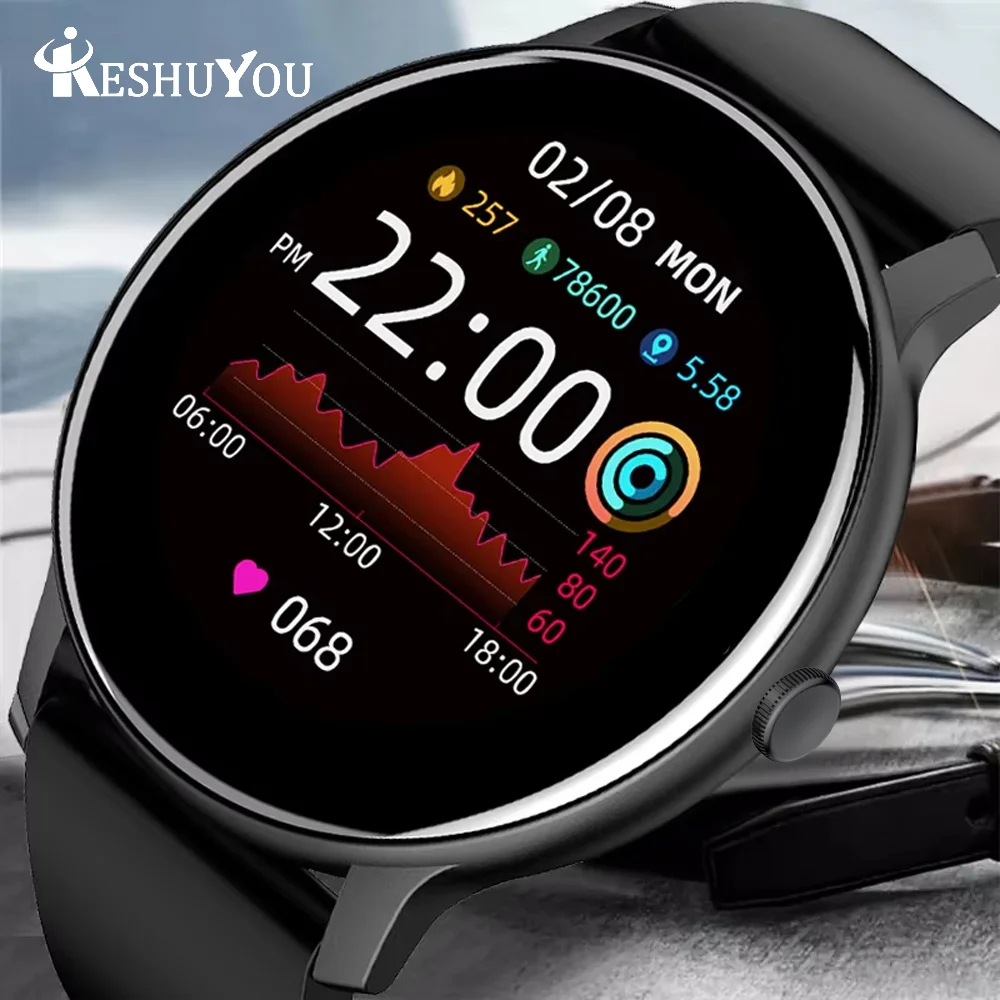 KESHUYOU New Smart Watch Women’s Men’s Full Touch Screen Bluetooth Talk Sports Fitness Tracker Heart Rate Monitor Smart Watch BEST SELLERS