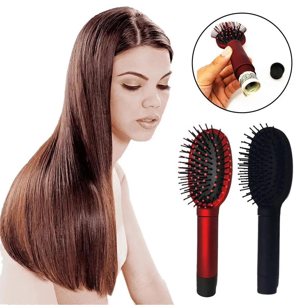

Brush Hair Secret Stash Comb Safe Diversion Container Hiddendetangling Money Scalp Hide Jewelry Hairbrush Cash Hider