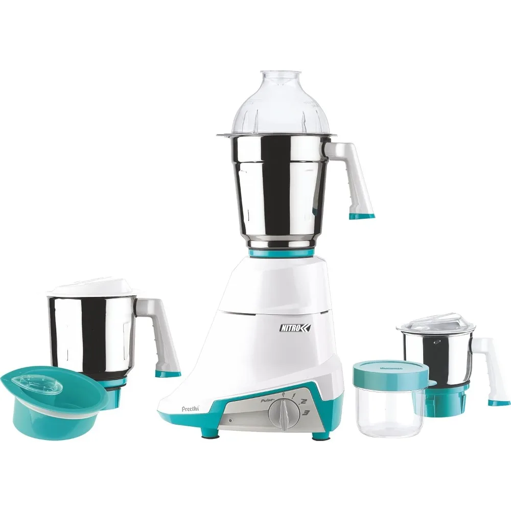 Mixer Grinder, 13 x 8.6 x 12.5 inches, Black, Silver 6
