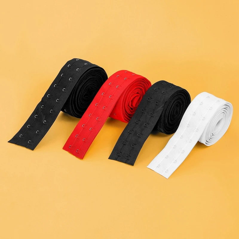 

1 ярд, два ряда, задняя Пряжка из нержавеющей стали, зажимы для бюстгальтера, крючок и лента для глаз, сделай сам