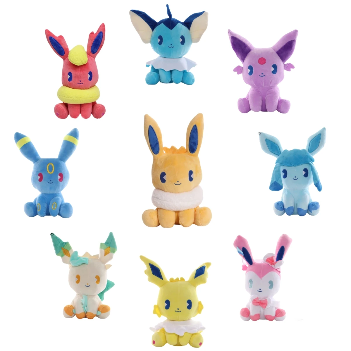 

Pokemon Eevee плюшевая игрушка «Пикачу» плюшевые мягкие листья Eon Umbreon Flareon чармандер Сквиртл сильвеон Аниме Фигурка Подарочная Рождественская кукла