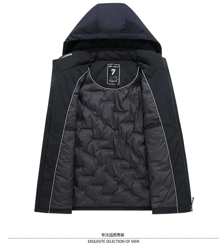 Hochwertige Entendaunenjacken mit Kapuze, 2025, Winter, Herren, Business-Casual, warmer Puffermantel, Outdoor-Kleidung, winddicht, gepolsterte Kleidung – Detail 10