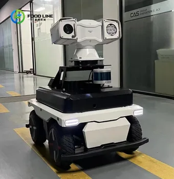 Robot di sicurezza personalizzato con piattaforma a ruote autonoma completa di pattuglia robot con telecomando per fotocamera