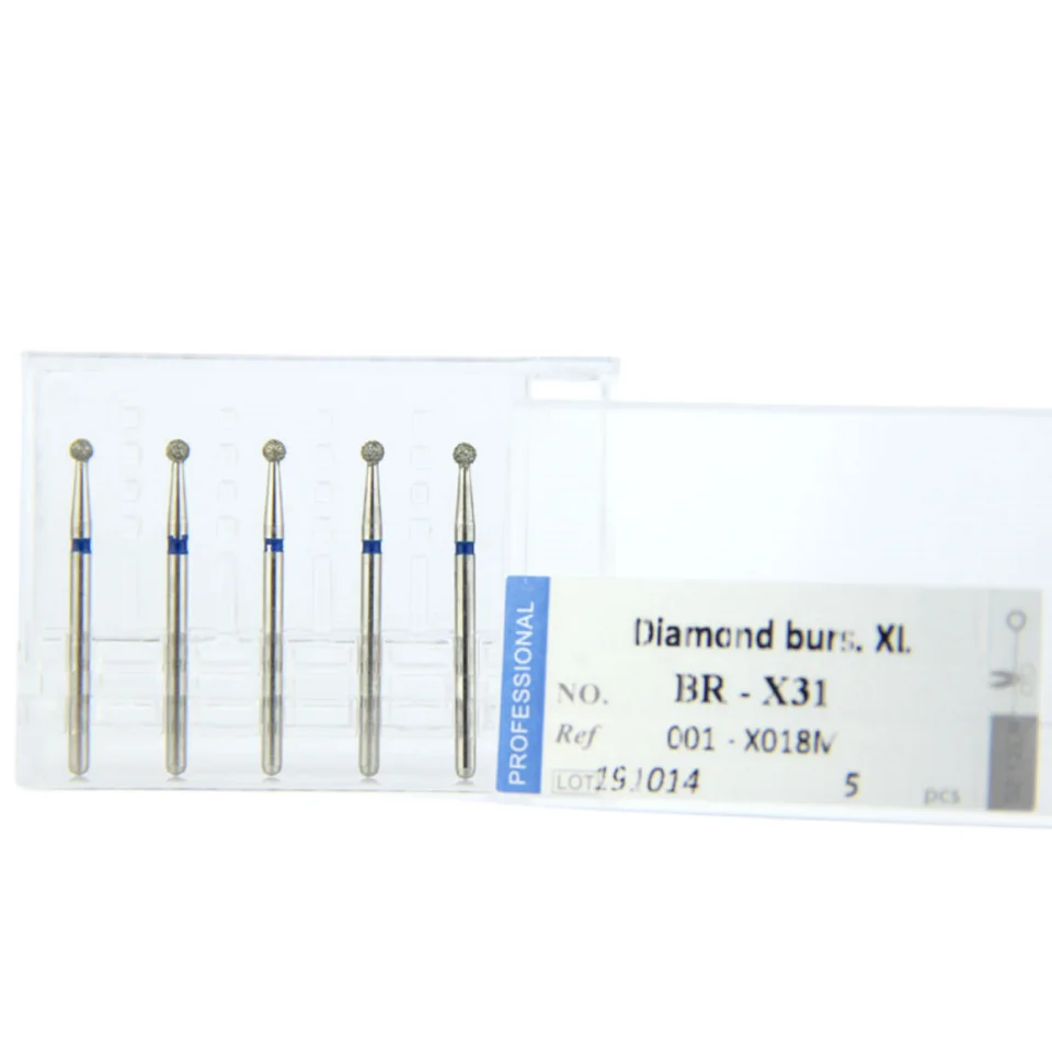 Fresa Diamantata (Attacco Turbina FG) XL Gambo Da 25 Mm Grana Extra Grossa Blister Da 6 Pezzi Cod. 001-X016S/BR-X40S - Nuova Odontoiatria