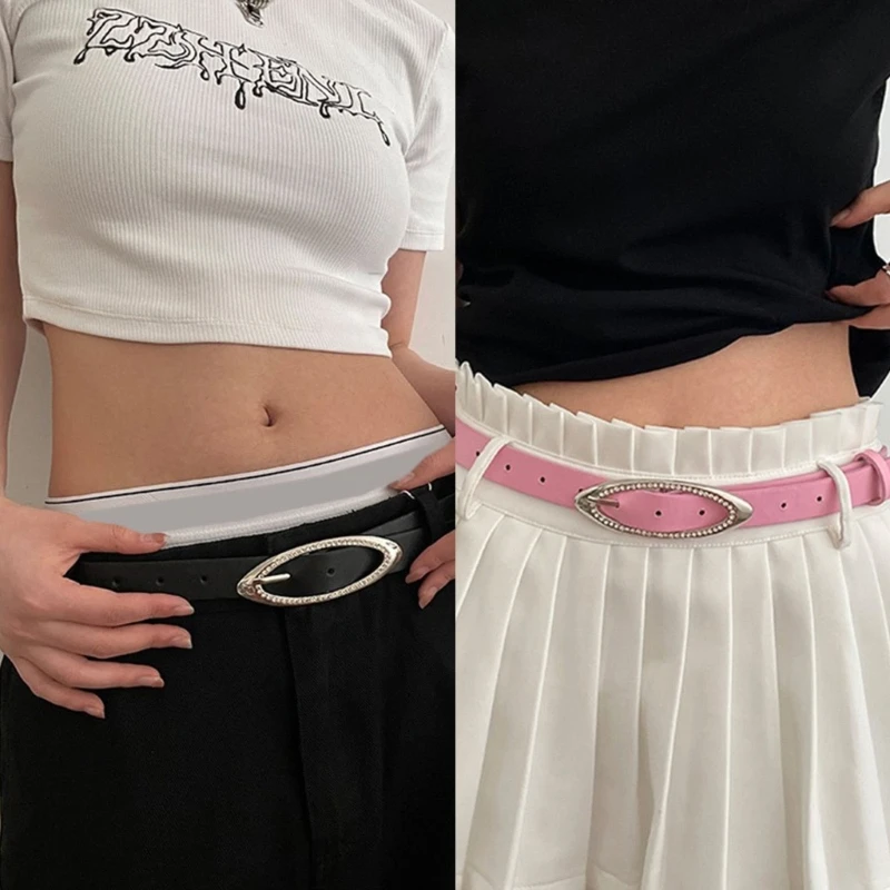 

Y2k Women Waist Belt AsianStyle Belt Fashion Rhinestones Waistband Hot Girl Belt Dropship