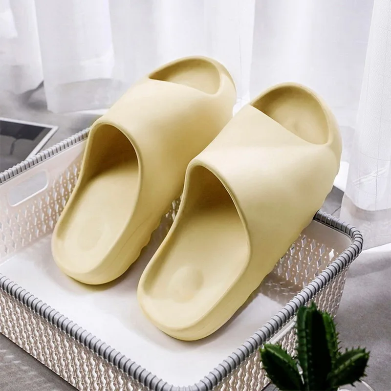 Non Slip Slippers Soft Slippers Beach Slippers Eva Slippers Beach Sandals Fashion Slippers Eva Sandals Trendy Summer Thick Bottom Soft Eva Slippers Women Indoor Bathroom Light Non-Slip Cool Slippers Men Beach Slides Couples Sandals