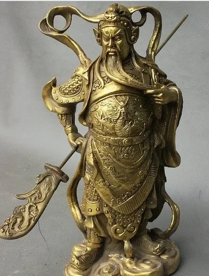 

Подставка для меча диаметром 9 дюймов китайский дракон из латуни Warrior Guan Gong GuanYu