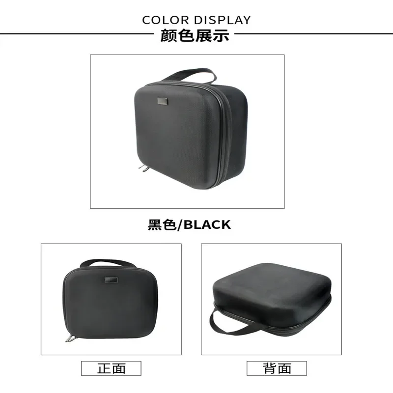 Sac de rangement pour émetteur drone porté à l'épaule grâce à une bandoulière amovible, fermeture éclair principale visible.