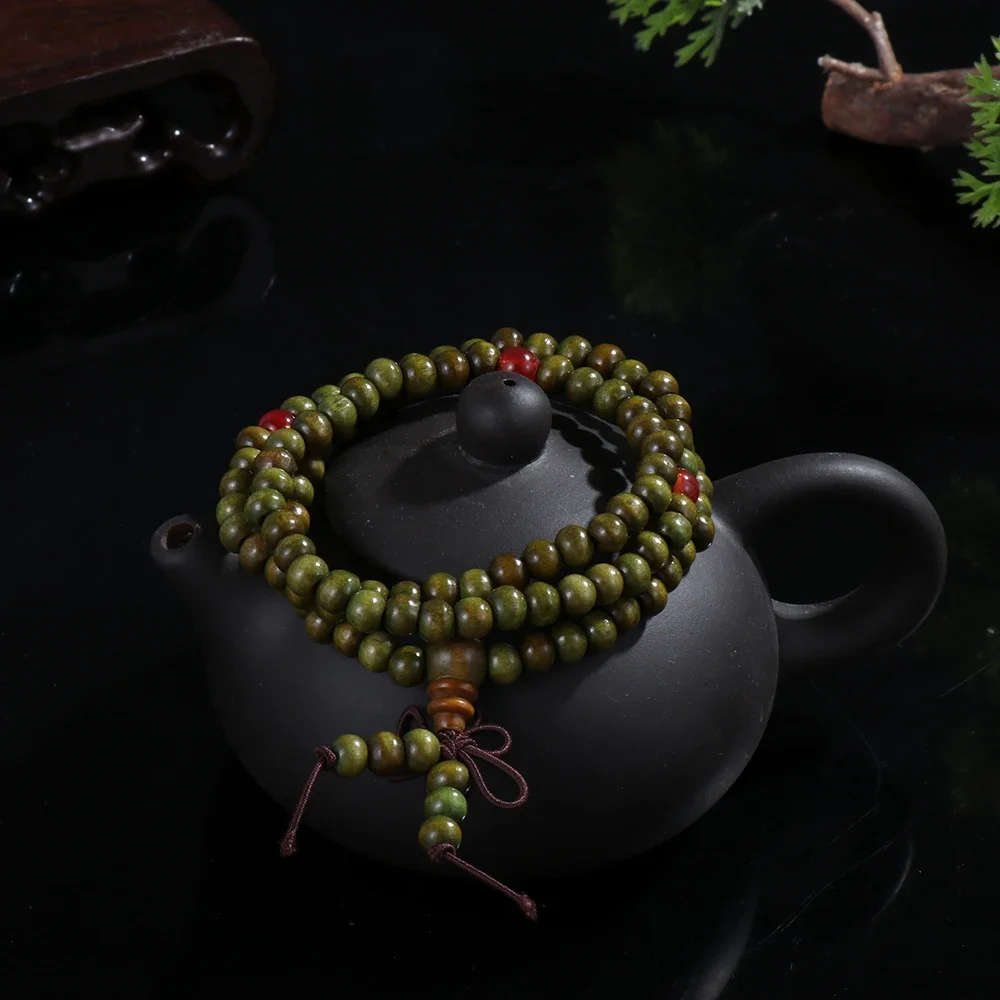 Sandalwood Buddhist Buddha Meditation 6mm 108 Prayer Bead Mala - Foto 6