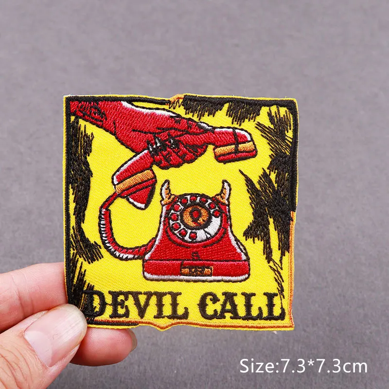 Gestickte Patch Horrorfilm Patches auf Kleidung Schädel Kleidung Thermo kleber Patches DIY Hippie Kleidung Aufkleber Zubehör – Detail 38