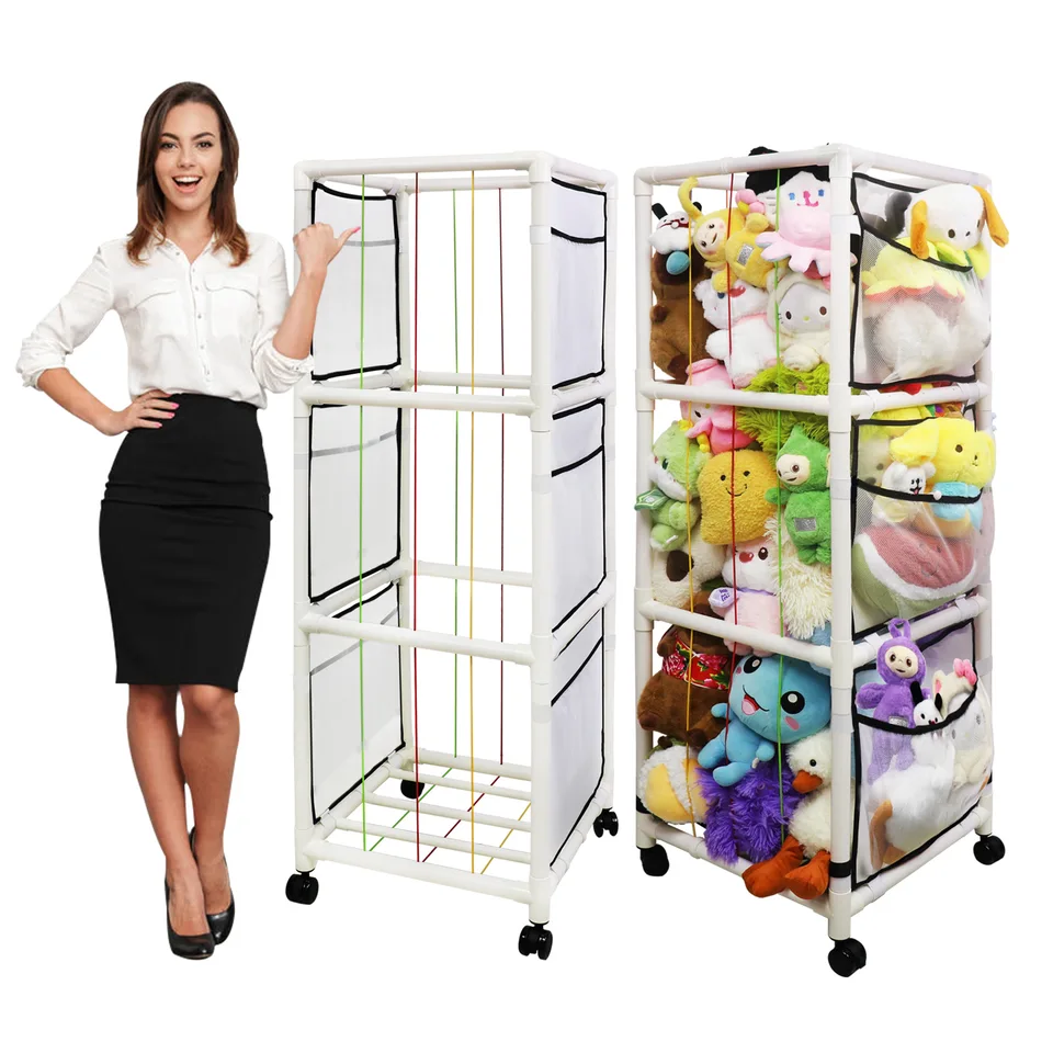 Tubo Portaoggetti Trasparente A 3 Strati Per Animali Di Peluche E Bambole - Organizza E Risparmia Spazio - Foto 2